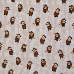French Terry Holy Cow by mrs. Mint Design - 172 apricot