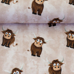 French Terry Holy Cow by mrs. Mint Design - 172 apricot