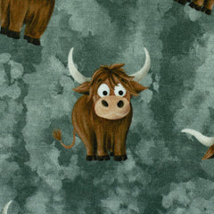 French Terry Holy Cow by mrs. Mint Design - 266 salbei