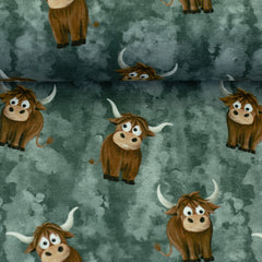 French Terry Holy Cow by mrs. Mint Design - 266 salbei