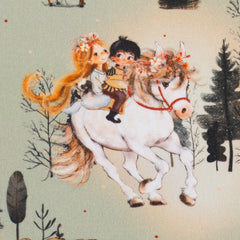 Baumwoll Webware Fairy Tale Rapunzel - 262 salbei