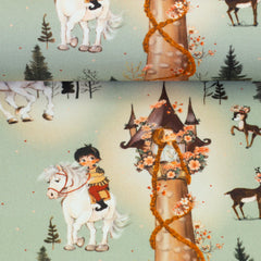 Baumwoll Webware Fairy Tale Rapunzel - 262 salbei