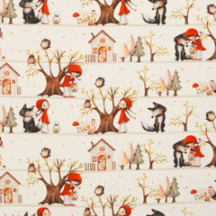 Baumwoll Webware Fairy Tale Rotkäppchen - 010 natur