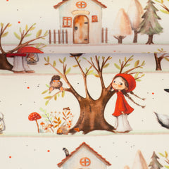 Baumwoll Webware Fairy Tale Rotkäppchen - 010 natur