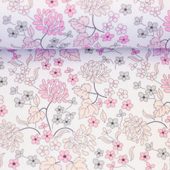 Baumwollstoff Light Floral Romance