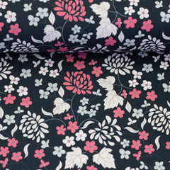 Baumwollstoff Dark Floral Romance