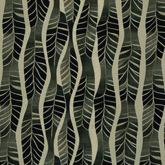 Modal French Terry Blätterranken Kairo