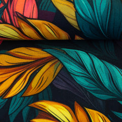 Modal French Terry Bunte Blätter Kairo