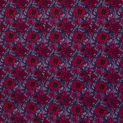 Modal French Terry Große Blüten Kairo - 648 pflaume