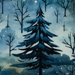 Sweatshirt Stoff Holly Winterlandschaft