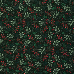 Sweatshirt Stoff Holly Misteln&Beeren