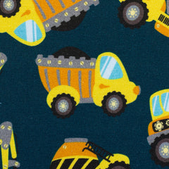 French Terry Sina Baufahrzeuge - 750 dunkelpetrol