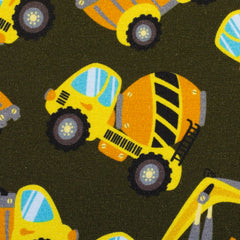 French Terry Sina Baufahrzeuge - 764 khaki