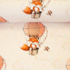 French Terry Little Fox & Friends - 009 natur