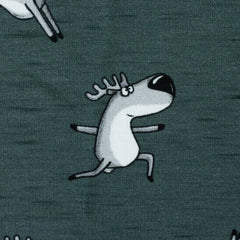 French Terry Reindeer Xmas Retreat by Thorsten Berger - 267 smaragd