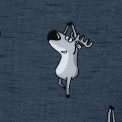 French Terry Reindeer Xmas Retreat by Thorsten Berger - 744 jeansblau