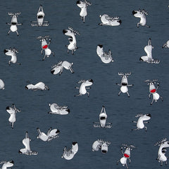 French Terry Reindeer Xmas Retreat by Thorsten Berger - 744 jeansblau