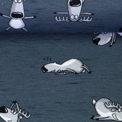 French Terry Reindeer Xmas Retreat by Thorsten Berger - 744 jeansblau