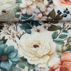 Oxfordgewebe Flowing Bloom Odessa Flower by Sarah Mariam