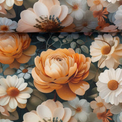 Oxfordgewebe Flowing Bloom Odessa Flower by Sarah Mariam