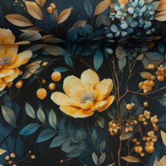 Oxfordgewebe Flowing Bloom Odessa Flower by Sarah Mariam