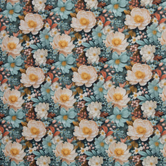 Oxfordgewebe Flowing Bloom Odessa Flower by Sarah Mariam