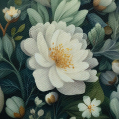 Oxfordgewebe Flowing Bloom Odessa Flower by Sarah Mariam