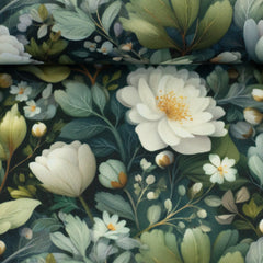 Oxfordgewebe Flowing Bloom Odessa Flower by Sarah Mariam