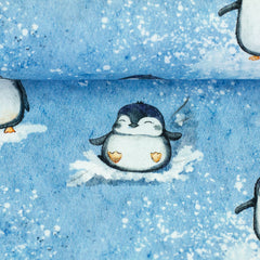 French Terry Arctic Pinguine by Christiane Zielinski