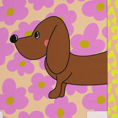 Canvas Panel Cherry Picking Bag - "not my circus" + Dackel