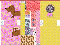 Canvas Panel Cherry Picking Bag - "not my circus" + Dackel