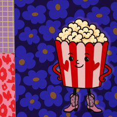 Canvas Panel Cherry Picking Bag - Popcorn + Freche Dame