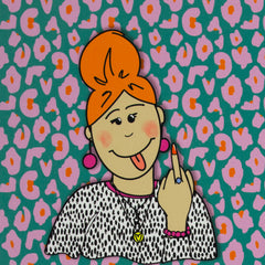 Canvas Panel Cherry Picking Bag - Popcorn + Freche Dame