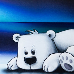 Sweatshirt Panel On The Rocks - Eisbär Polarlichter by Thorsten Berger