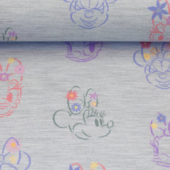 Baumwolljersey Disney Minnie & Daisy Flower meliert