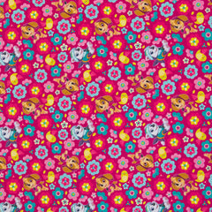 Lizenz Baumwolljersey Paw Patrol - Blumen