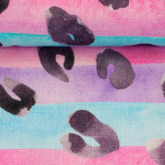 Double Slub Musselin Leo Print by Hip Som Hap