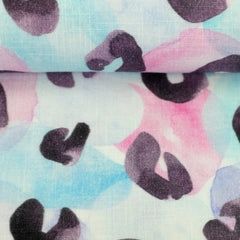 Double Slub Musselin Leo Print by Hip Som Hap