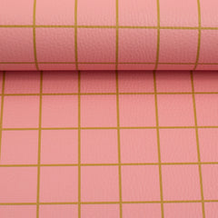 Kunstleder Happy Collection Karo by Cherry Picking - 422 apricot