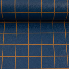 Kunstleder Happy Collection Karo by Cherry Picking - 596 marine