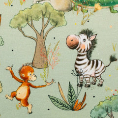 Baumwolljersey Safari Animals