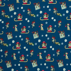 Sweatshirtstoff Winterwonderland jeansblau by Sabine Marschall