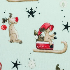 Sweatshirtstoff Winterwonderland hellmint by Sabine Marschall