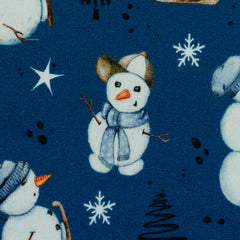 Sweatshirtstoff Winterwonderland jeansblau by Sabine Marschall