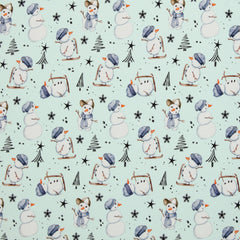 Sweatshirtstoff Winterwonderland hellmint by Sabine Marschall