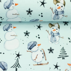 Sweatshirtstoff Winterwonderland hellmint by Sabine Marschall