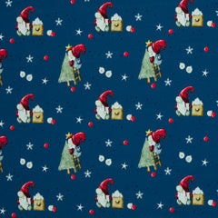 Sweatshirtstoff Winterwonderland jeansblau by Sabine Marschall