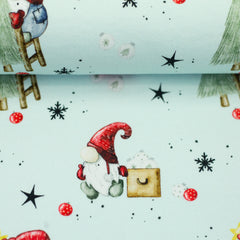 Sweatshirtstoff Winterwonderland hellmint by Sabine Marschall