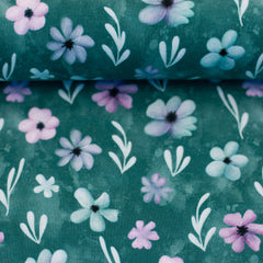 Modal French Terry Velvet Bloom by Mrs. Mint Design