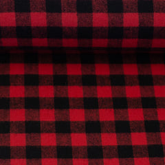 Flanell Maverick Klassik rot/schwarz